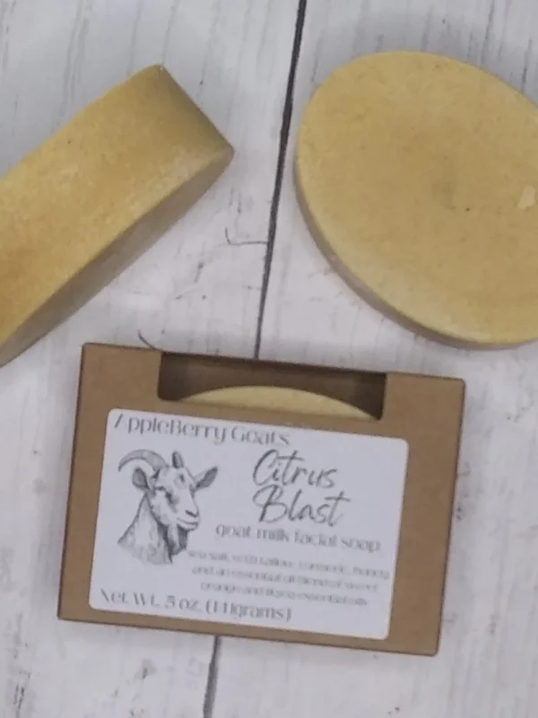 citrus blast goat milk face soap with tallow