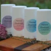 Aluminum-free Deodorant with lavender, lavender patchouli, woodland walk, and peppermint scents
