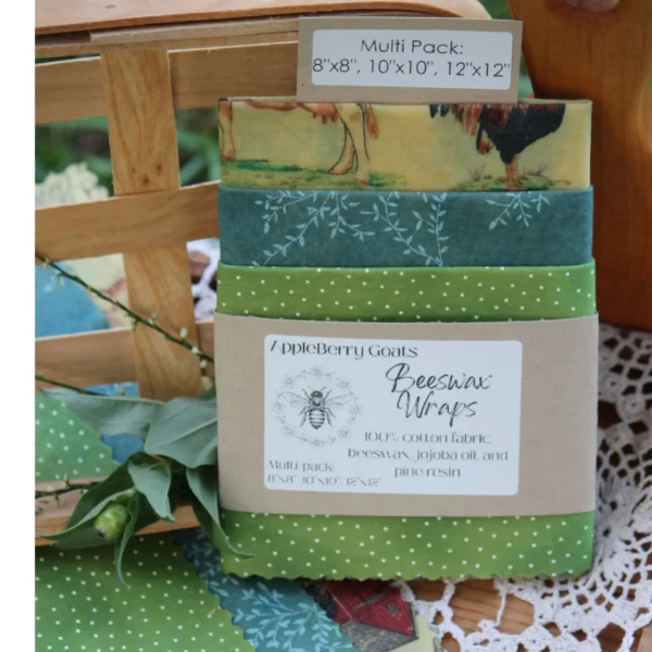 Farmers' Market Animals beeswax wrap set