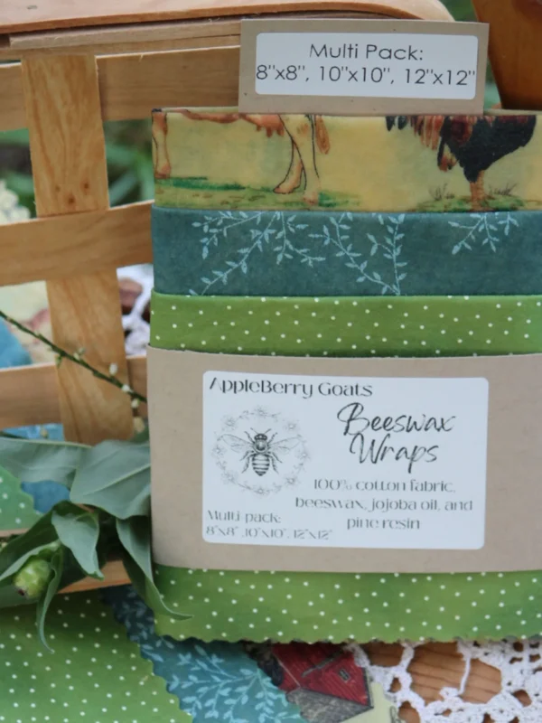 Farmers' Market Animals beeswax wrap set