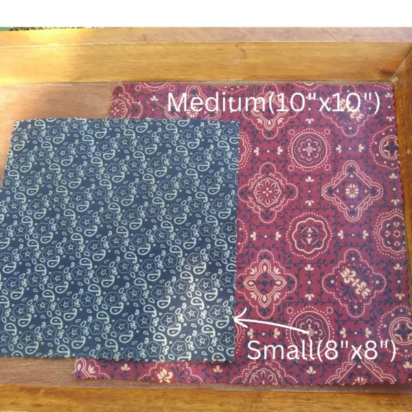 Bandana fabric beeswax wrap small and medium